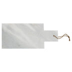 Rectangular White Marble Paddle Chopping and Serving Board | Kindia
