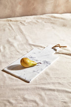 Rectangular White Marble Paddle Chopping and Serving Board | Kindia
