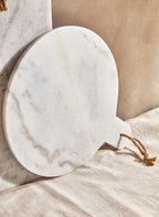 Round Marble Paddle Chopping and Serving Board | Kindia