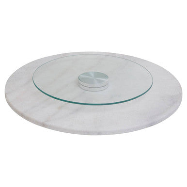 Round White Marble Lazy Susan | Kindia