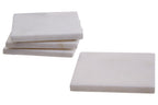 Set of Four White Marble Square Coasters | Kindia
