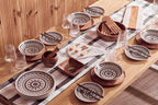 White Marble Triangular Cheese Board with 3 Knives | Kindia