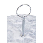 Grey Marble Cake Stand with Silver Handle | Salerno
