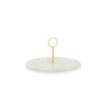 Grey Marble Cake Stand with Gold Handle | Salerno