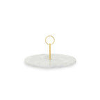 Grey Marble Cake Stand with Gold Handle | Salerno