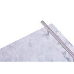 Grey Marble Serving Board with Silver Handles | Salerno
