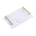 Grey Marble Serving Board with Gold Handles | Salerno