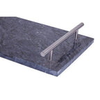 Black Marble Serving Board with Silver Handles | Marmore
