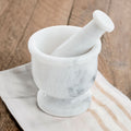 White Marble Mortar and Pestle Set | Salerno