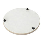 White Marble Round Chopping and Serving Board | Salerno