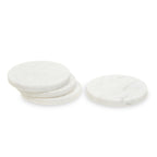 Set of 4 White Marble Round Coasters | Kindia