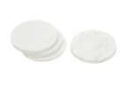 Set of 4 White Marble Round Coasters | Kindia
