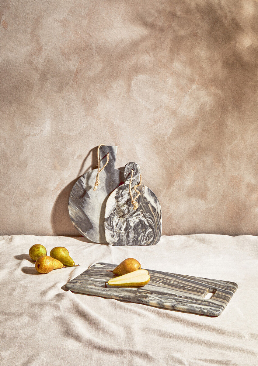 Rounded Grey Marble Chopping and Serving Board | Marmore