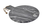 Grey Marble Round Paddle Serving Board | Marmore