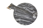 Grey Marble Round Paddle Serving Board | Marmore