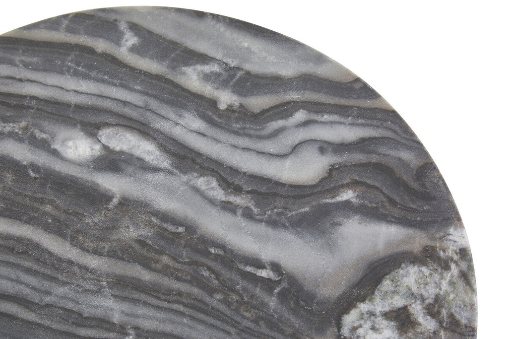 Grey Marble Round Paddle Serving Board | Marmore
