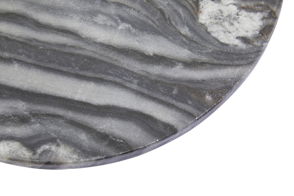 Grey Marble Round Paddle Serving Board | Marmore