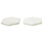 Set of 4 White Marble Hexagonal Coasters | Kindia