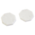 Set of 4 White Marble Octagonal Coasters | Kindia