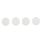 Set of 4 White Marble Octagonal Coasters | Kindia