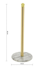Gold Kitchen Roll Holder with Marble Base | Delphine