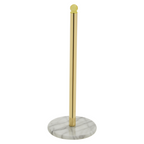 Gold Kitchen Roll Holder with Marble Base | Delphine