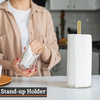 Gold Kitchen Roll Holder with Marble Base | Delphine