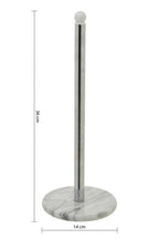 Chrome Kitchen Roll Holder with Marble Base | Delphine