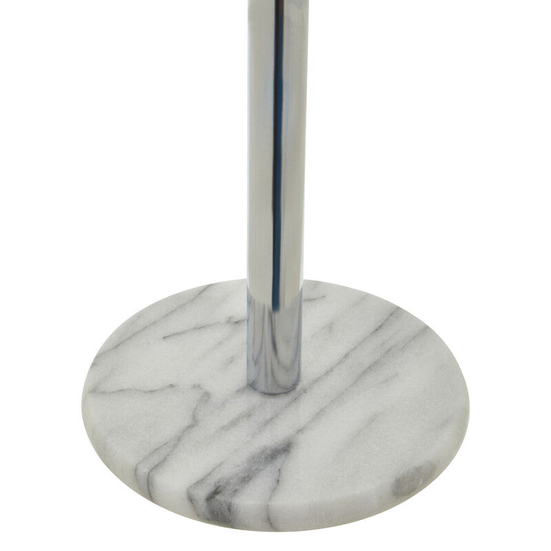 Chrome Kitchen Roll Holder with Marble Base | Delphine