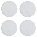 Set of Four Round White Marble Coasters | Kindia