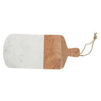 Rectangular Marble and Acacia Wood Paddle Board | Monzaro