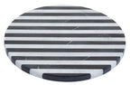 Small Black and White Marble Round Cheese Board | Soma