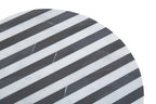 Small Black and White Marble Round Cheese Board | Soma