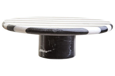 Large Black and White Marble Cake Stand | Soma