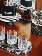 Small Black and White Marble Round Cake Stand | Soma