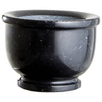 Black Marble Mortar and Pestle with Rim | Marmore