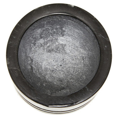 Black Marble Textured Mortar and Pestle | Marmore