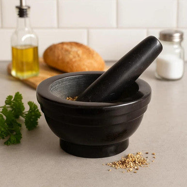 Brown Marble Mortar and Pestle | Marmore