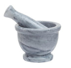 Grey Marble Mortar and Pestle with Rim | Salerno