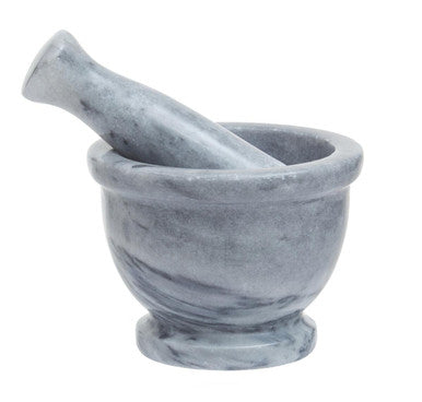 Grey Marble Mortar and Pestle with Rim | Salerno