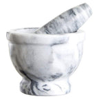 Grey Marble Mortar and Pestle with Rim | Salerno