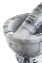 Grey Marble Mortar and Pestle with Rim | Salerno