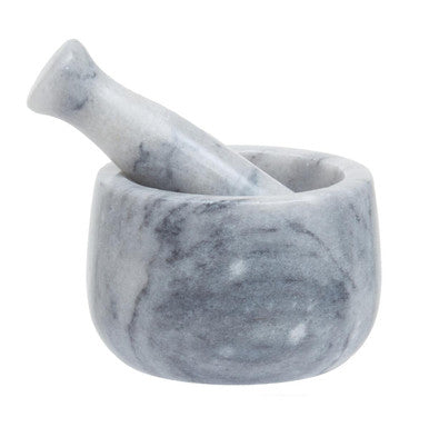 Grey Marble Straight Mortar and Pestle | Salerno