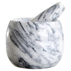 Grey Marble Clean Sided Mortar and Pestle | Salerno