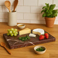 Rectangular Red and White Marble Chopping and Serving Board | Salmo