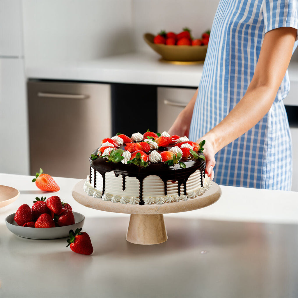 Champagne Marble Cake Stand | Himaya