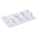 White Marble Cheese Board and Knife Set | Marina