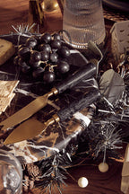 Black and Gold Cheese Board and Knife Set | Marina