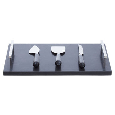 Black Marble Cheese Board and Knife Set | Marina