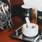 Black Marble Cheese Board and Knife Set | Marina